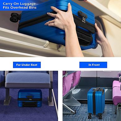 Hikolayae Square 18-Inch Carry-On Hardside Spinner Luggage