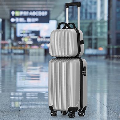 Hikolayae Stripe 2-Piece Hardside Spinner Luggage Set