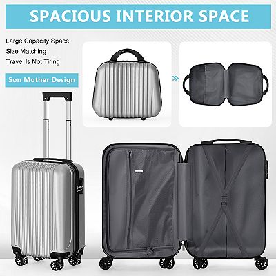 Hikolayae Stripe 2-Piece Hardside Spinner Luggage Set