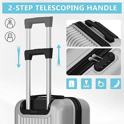 Hikolayae Stripe 2-Piece Hardside Spinner Luggage Set