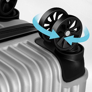 Hikolayae Stripe 2-Piece Hardside Spinner Luggage Set