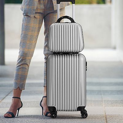 Hikolayae Stripe 2-Piece Hardside Spinner Luggage Set