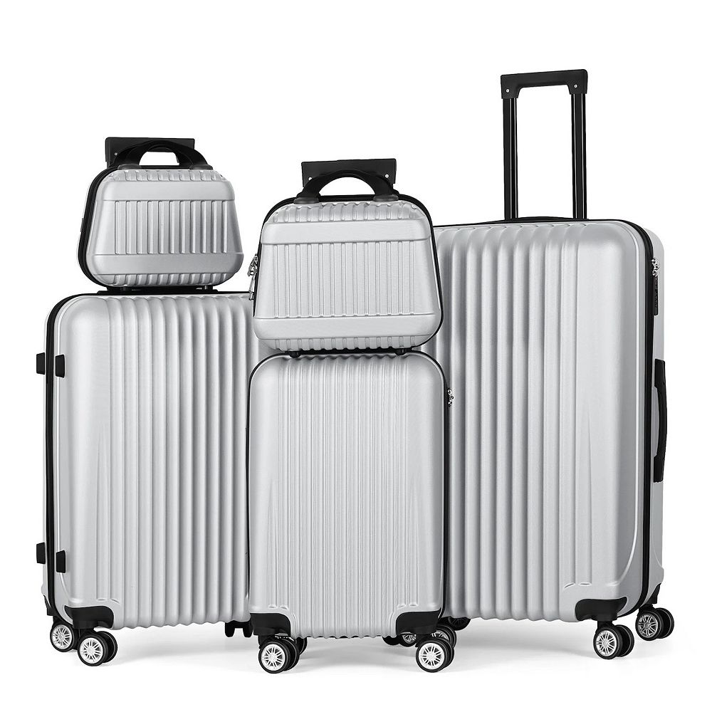 Hikolayae Geometric 5-Piece Hardside Spinner Luggage Set