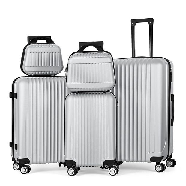 Hikolayae Geometric 5-Piece Hardside Spinner Luggage Set