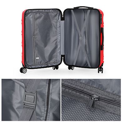 Hikolayae Twill Stripe 3-Piece Hardside Spinner Luggage Set