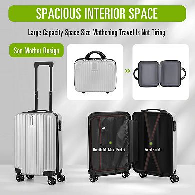 Hikolayae Value Pack 2-Piece Hardside Spinner Luggage Set