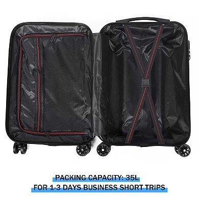 Hikolayae Vertical 20-Inch Carry-On Hardside Spinner Luggage