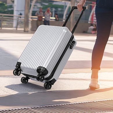 Hikolayae Vertical 20-Inch Carry-On Hardside Spinner Luggage