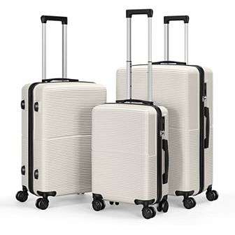 Hikolayae Horizon 3 pc Hardside Spinner Luggage Set