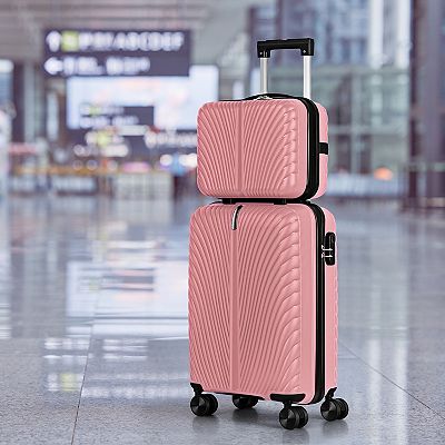 hikari★ ダークブラウン・アムラ・ローズセット Hikolayae Blooming 2-Piece Hardside Spinner Luggage Set