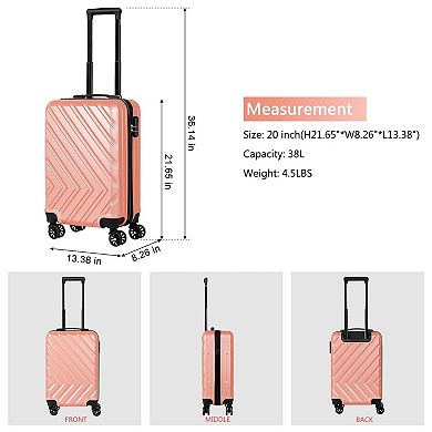 Hikolayae Arrow 20-Inch Carry-On Hardside Spinner Luggage