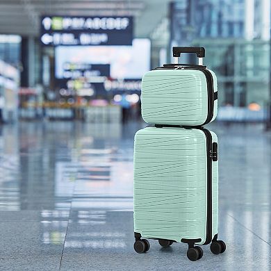 Hikolayae Horizon Log 2-Piece Hardside Spinner Luggage Set