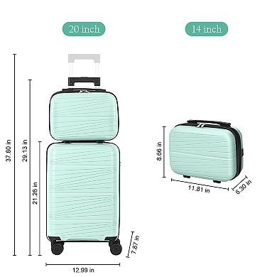 Hikolayae Horizon Log 2-Piece Hardside Spinner Luggage Set