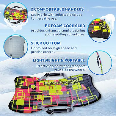 Wham-O Snowboogie Snow Sled, 36" Single Rider Winter Backpack Sled