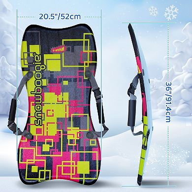 Wham-O Snowboogie Snow Sled, 36" Single Rider Winter Backpack Sled