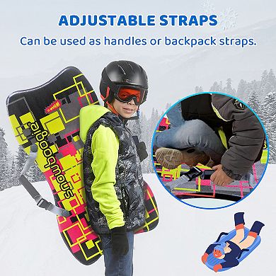 Wham-O Snowboogie Snow Sled, 36" Single Rider Winter Backpack Sled