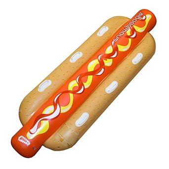 Wham-O Snowboogie Hot Dog Snow Tube 93 Inch, 3-Person Inflatable Snow Tube with Reinforced Handles