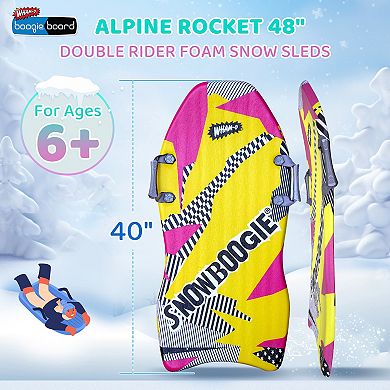 Wham-O Snowboogie Air Thunder 40", Single Rider Snow Sled with Side Handles, Snow Sledding