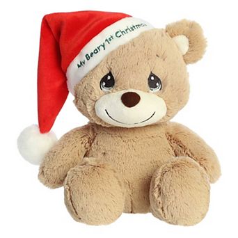 Aurora Medium Brown Precious Moments 12" My Beary 1st Christmas Festive Stuffed Animal