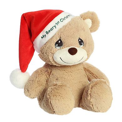 Aurora Medium Brown Precious Moments 12" My Beary 1st Christmas Festive Stuffed Animal