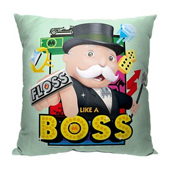 Hasbro Monopoly Floss Like A Boss Printed Throw Pillow