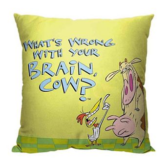 Cartoon Network Cow And Chicken Whats Wrong With Your Brain Pillow