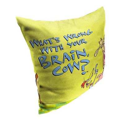 Cartoon Network Cow And Chicken Whats Wrong With Your Brain Pillow