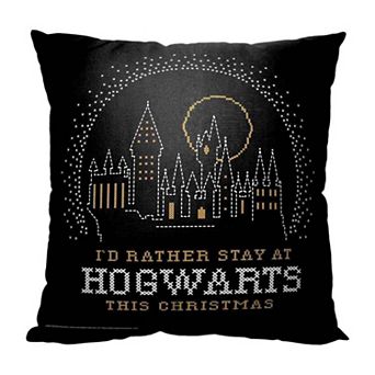 Warner Bros. Harry Potter Hogwarts Christmas Woven Style Pillow