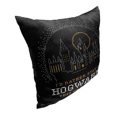 Warner Bros. Harry Potter Hogwarts Christmas Woven Style Pillow
