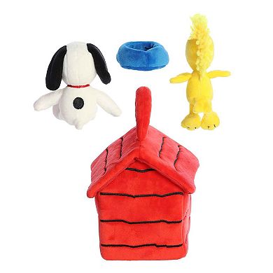 Aurora Small Multicolor Peanuts 8" Snoopy's Dog House Playset Timeless Stuffed Animal