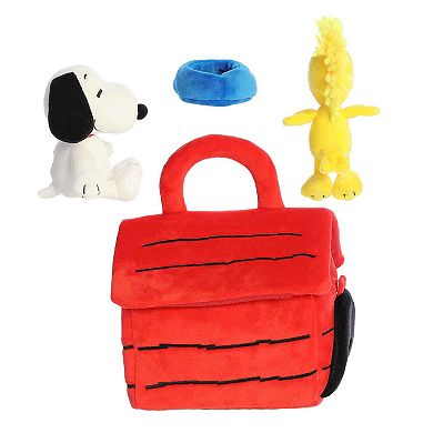 Aurora Small Multicolor Peanuts 8" Snoopy's Dog House Playset Timeless Stuffed Animal