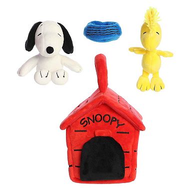 Aurora Small Multicolor Peanuts 8" Snoopy's Dog House Playset Timeless Stuffed Animal