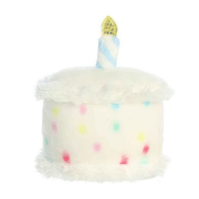 Aurora Mini White Palm Pals 5" Happy B'day Cake Adorable Stuffed Animal