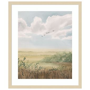 Clear Day Meadow II by Grace Popp Wood Framed Wall Art Print