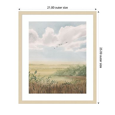Clear Day Meadow II by Grace Popp Wood Framed Wall Art Print