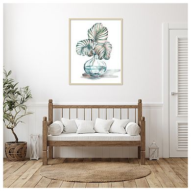 Island Tropics Frond in Bottle IV by Tre Sorelle Studios Wood Framed Wall Art Print