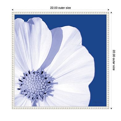 Flower Pop blue III by Marie Elaine Cusson Framed Canvas Wall Art Print