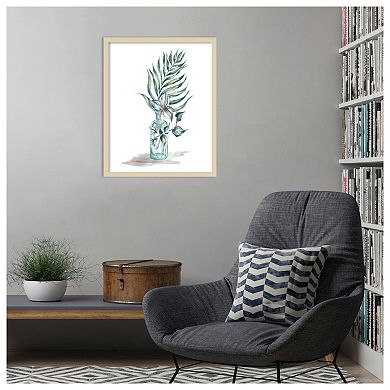 Island Tropics Frond in Bottle I by Tre Sorelle Studios Wood Framed Wall Art Print