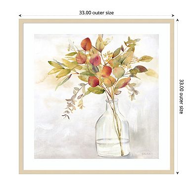 Eucalyptus Vase Fall I by Cynthia Coulter Wood Framed Wall Art Print