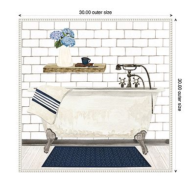 Farmhouse Bath I Tub by Tara Reed Framed Canvas Wall Art Print