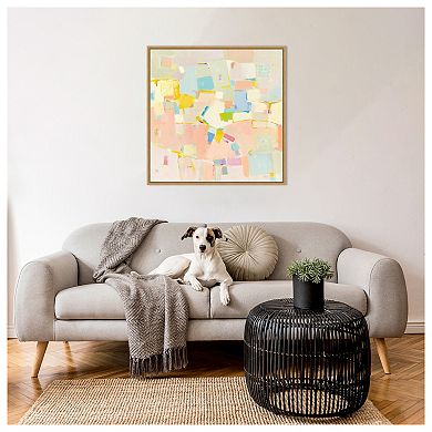 Block Party by Phyllis Adams Framed Canvas Wall Art Print