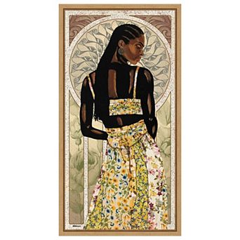 Natural Beauty in Gold II by Alonzo Saunders Framed Canvas Wall Art Print