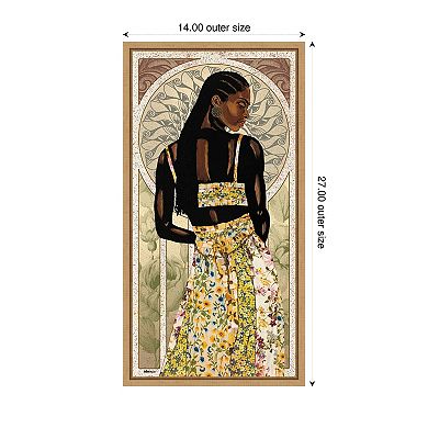 Natural Beauty in Gold II by Alonzo Saunders Framed Canvas Wall Art Print