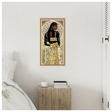 Natural Beauty in Gold II by Alonzo Saunders Framed Canvas Wall Art Print