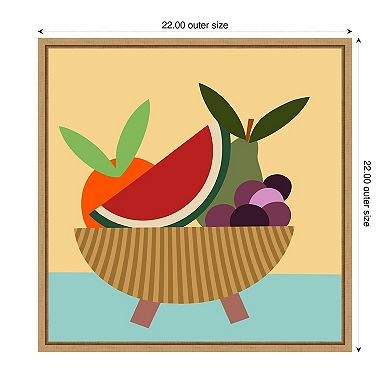 Graphic Fruit Bowl V by Regina Morre Framed Canvas Wall Art Print