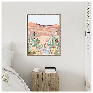 Warm Sunbaked Desert II by Laura Marr Framed Canvas Wall Art Print