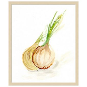 Veggie Sketch Onion by Marcy Chapman Wood Framed Wall Art Print