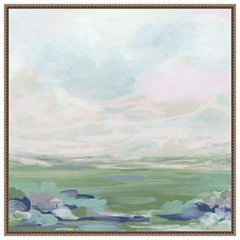 Lavender Scape I by June Erica Vess Framed Canvas Wall Art Print