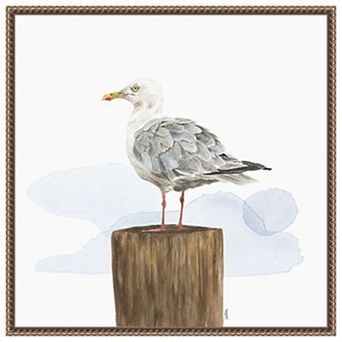 Birds of the Coast on White IV by Tara Reed Framed Canvas Wall Art Print