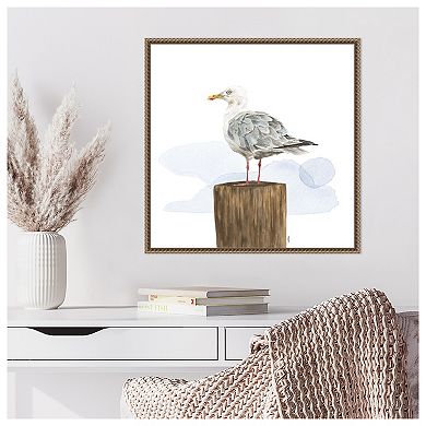 Birds of the Coast on White IV by Tara Reed Framed Canvas Wall Art Print